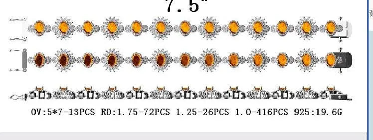 Sterling Silver Semi Mount Bracelet Setting Oval OV 7X5mm - Syzjewelry