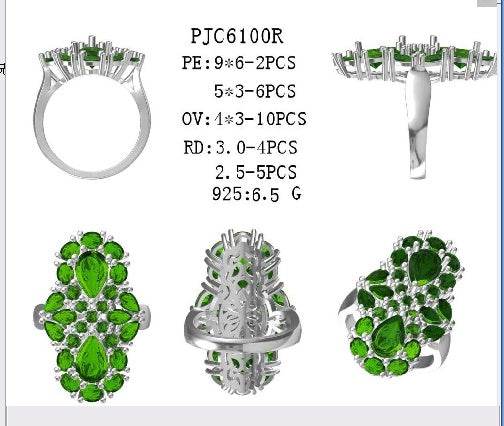 Sterling Silver Semi Mount Ring Setting Pear PE 9X6mm - Syzjewelry