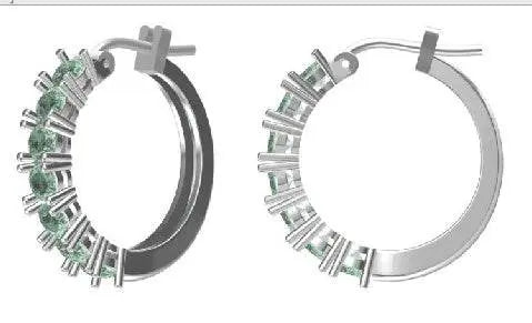 Sterling Silver Semi Mount Earrings Setting Round RD 4x4mm - Syzjewelry