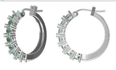 Sterling Silver Semi Mount Earrings Setting Round RD 4x4mm - Syzjewelry