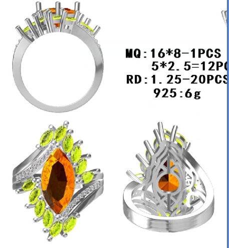 Sterling Silver Semi Mount Ring Setting Oval OV 4X3mm - Syzjewelry