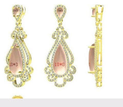 Sterling Silver Semi Mount Pendant Setting Pear PE 18X8mm - Syzjewelry