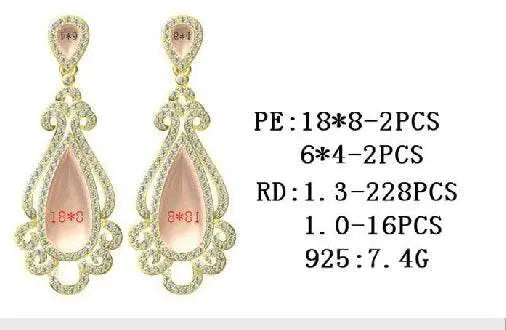 Sterling Silver Semi Mount Earrings Setting Pear PE 18X8mm - Syzjewelry