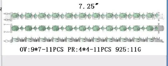 Sterling Silver Semi Mount Bracelet Setting Oval OV 9X7mm - Syzjewelry