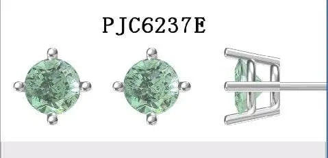 Sterling Silver Semi Mount Earrings Setting Round RD 5x5mm - Syzjewelry