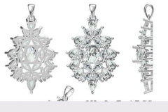 Sterling Silver Semi Mount Pendant Setting Oval OV 9X7mm - Syzjewelry