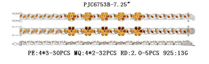 Sterling Silver Semi Mount Bracelet Setting Pear PE 4X3mm - Syzjewelry