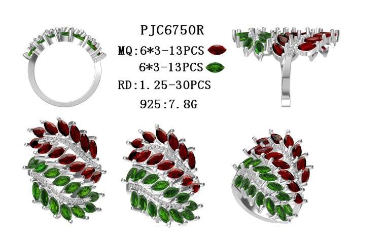 Sterling Silver Semi Mount Ring Setting Round RD Cluster 群镶mm - Syzjewelry