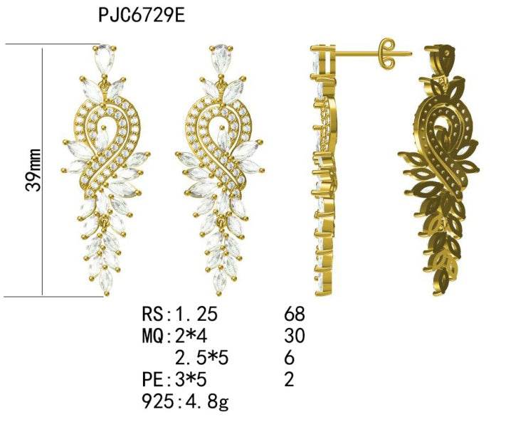 Sterling Silver Semi Mount Earrings Setting Pear PE 5X3mm - Syzjewelry