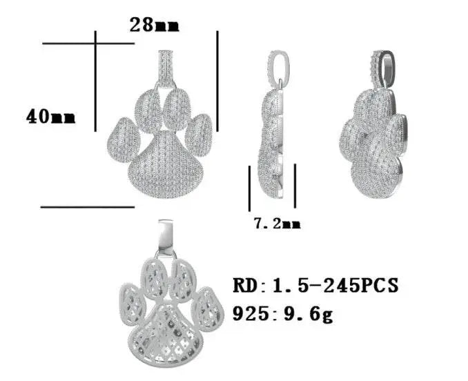 Sterling Silver Semi Mount Pendant Setting Round RD 1.5mm - Syzjewelry