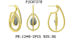 Sterling Silver Semi Mount Earrings Setting Pear PE 12X8mm - Syzjewelry