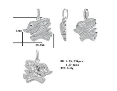 Sterling Silver Semi Mount Pendant Setting Round RD 1.5mm - Syzjewelry