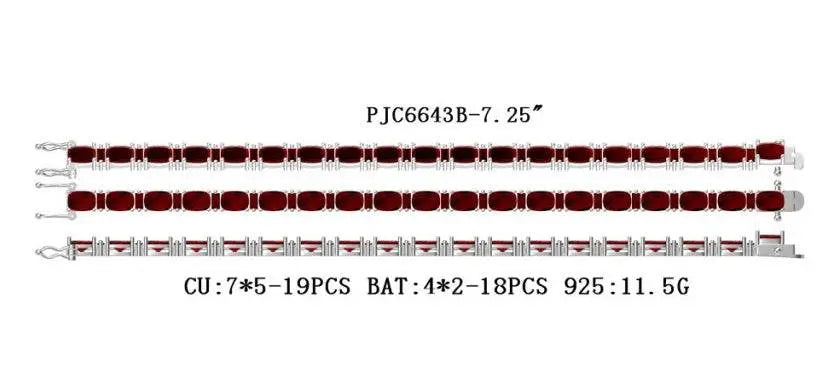 Sterling Silver Semi Mount Bracelet Setting Cushion CU 7X5mm - Syzjewelry