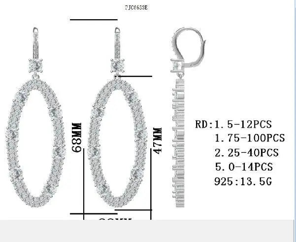 Sterling Silver Semi Mount Earrings Setting Round RD 5x5mm - Syzjewelry