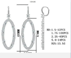 Sterling Silver Semi Mount Earrings Setting Round RD 5x5mm - Syzjewelry