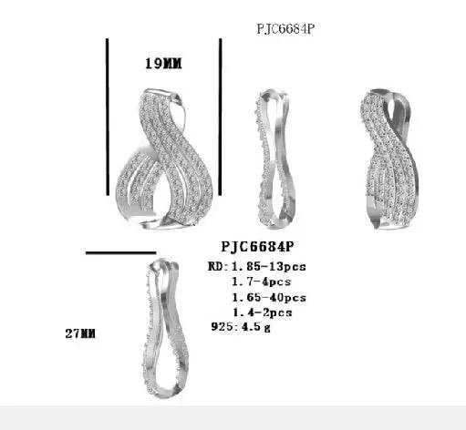 Sterling Silver Semi Mount Pendant Setting Round RD 1.85mm - Syzjewelry