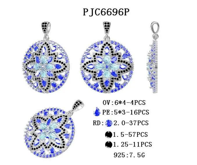 Sterling Silver Semi Mount Pendant Setting Oval OV 6X4mm - Syzjewelry