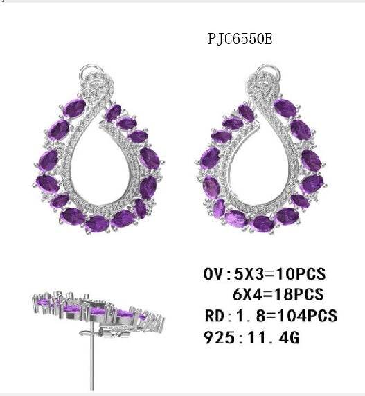 Sterling Silver Semi Mount Earrings Setting Oval OV 6X4mm - Syzjewelry