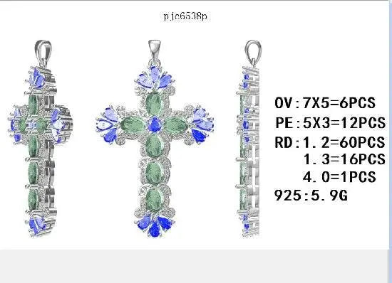 Sterling Silver Semi Mount Pendant Setting Oval OV 7X5mm - Syzjewelry