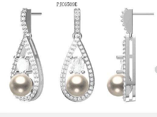 Sterling Silver Semi Mount Earrings Setting Round RD 6.5mm - Syzjewelry