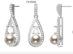 Sterling Silver Semi Mount Earrings Setting Round RD 6.5mm - Syzjewelry