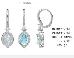 Sterling Silver Semi Mount Earrings Setting Oval OV 9X7mm - Syzjewelry