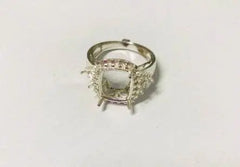 Sterling Silver Semi Mount Ring Setting Round RD Center主石mm - Syzjewelry
