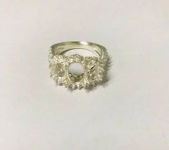 Sterling Silver Semi Mount Ring Setting Round RD Center主石mm - Syzjewelry