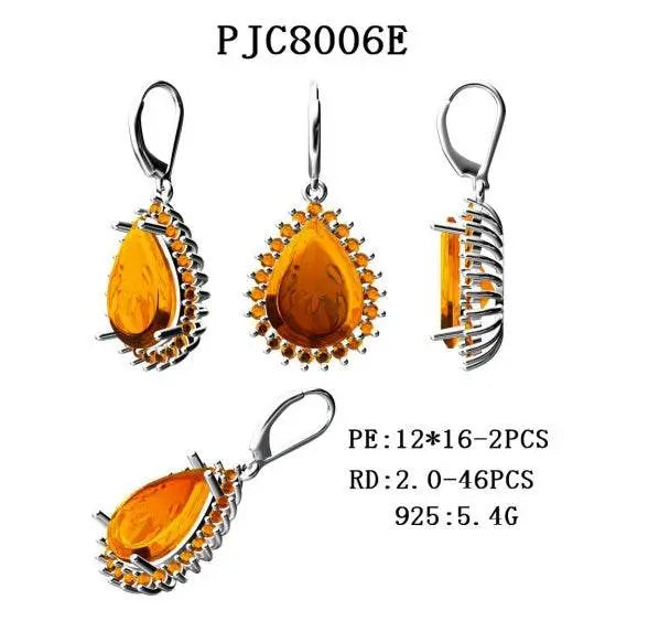 Sterling Silver Semi Mount Earrings Setting Pear PE 12X16mm - Syzjewelry