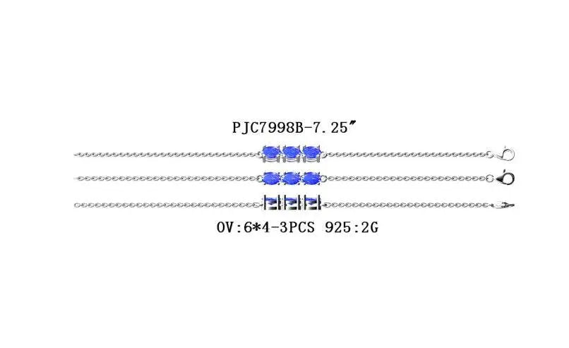 Sterling Silver Semi Mount Bracelet Setting Oval OV 6X4mm - Syzjewelry