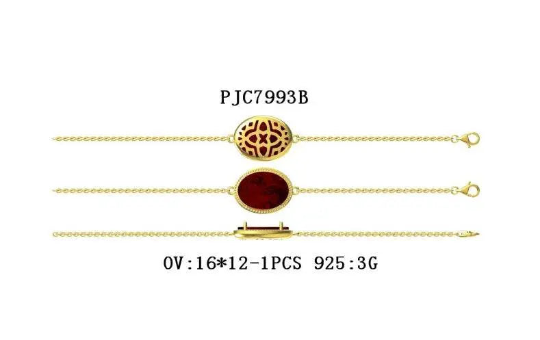 Sterling Silver Semi Mount Bracelet Setting Oval OV 16X12mm - Syzjewelry