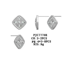 Sterling Silver Semi Mount Earrings Setting Pear PE 4X3mm - Syzjewelry