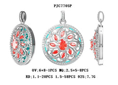 Sterling Silver Semi Mount Pendant Setting Oval OV 8X6mm - Syzjewelry