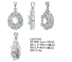 Sterling Silver Semi Mount Pendant Setting Pear PE 8x6mm - Syzjewelry