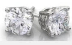 Sterling Silver Semi Mount Earrings Setting Princess SQ 4X4mm - Syzjewelry