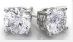 Sterling Silver Semi Mount Earrings Setting Round RD 5x5mm - Syzjewelry