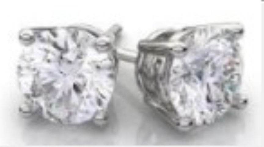 Sterling Silver Semi Mount Earrings Setting Round RD 4x4mm - Syzjewelry