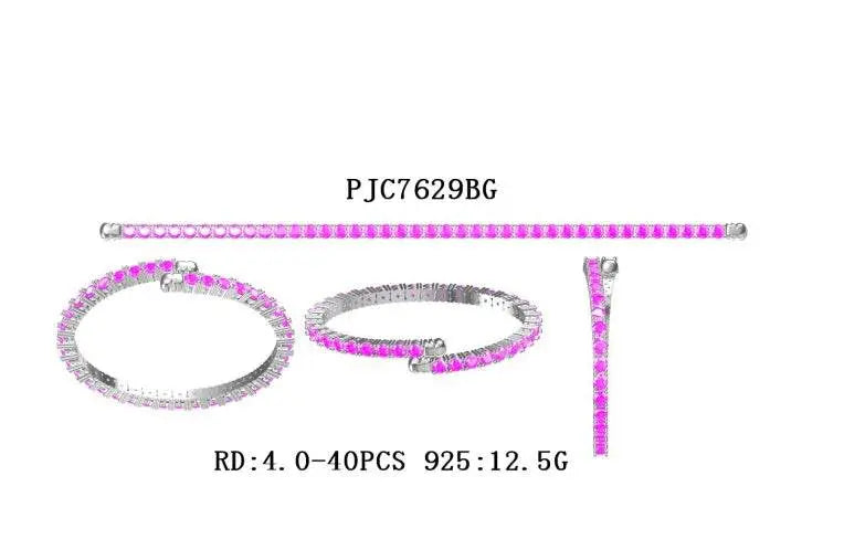 Sterling Silver Semi Mount Bracelet Setting Round RD 4x4mm - Syzjewelry