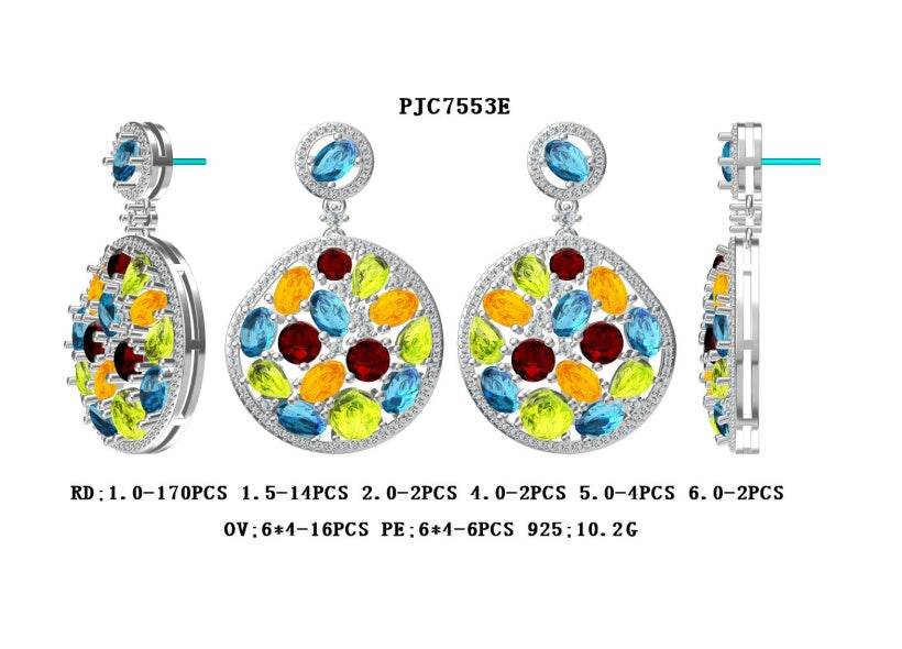 Sterling Silver Semi Mount Earrings Setting Round RD 6x6mm - Syzjewelry