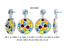 Sterling Silver Semi Mount Earrings Setting Round RD 6x6mm - Syzjewelry