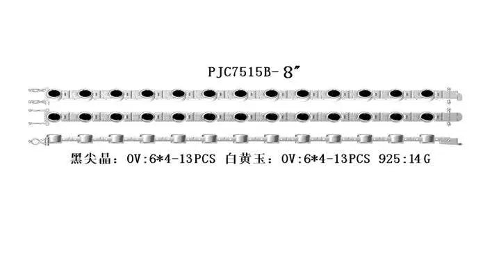 Sterling Silver Semi Mount Bracelet Setting Oval OV 6X4mm - Syzjewelry