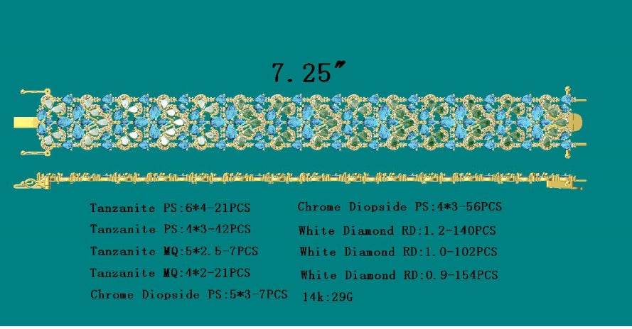 Sterling Silver Semi Mount Bracelet Setting Pear PE 6X4mm - Syzjewelry