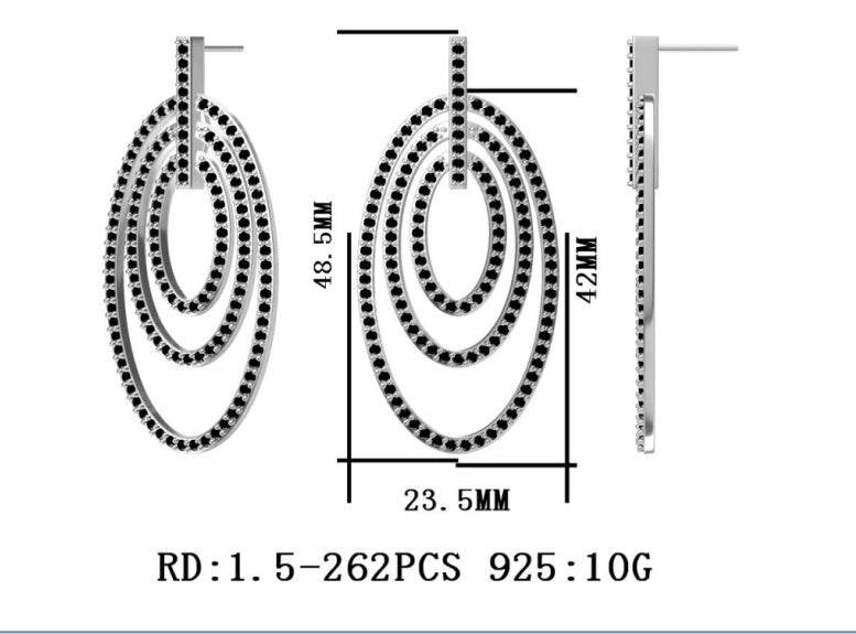 Sterling Silver Semi Mount Earrings Setting Round RD 1.5mm - Syzjewelry
