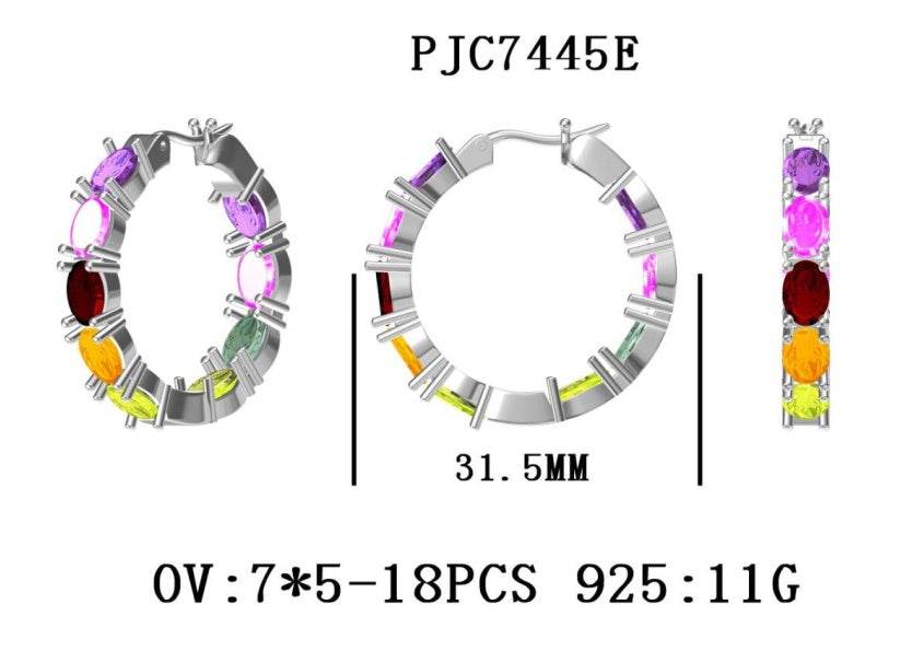 Sterling Silver Semi Mount Earrings Setting Oval OV 7X5mm - Syzjewelry