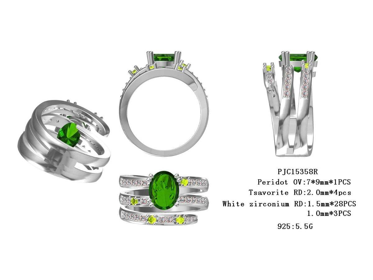 Sterling Silver Semi Mount Ring Setting Round RD Center主石mm - Syzjewelry