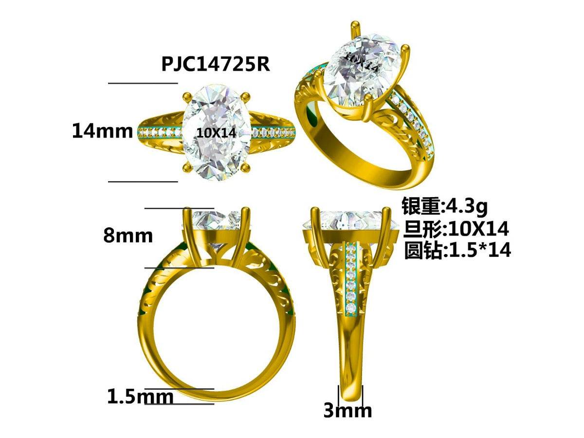 Sterling Silver Semi Mount Ring Setting Round RD Center主石mm - Syzjewelry