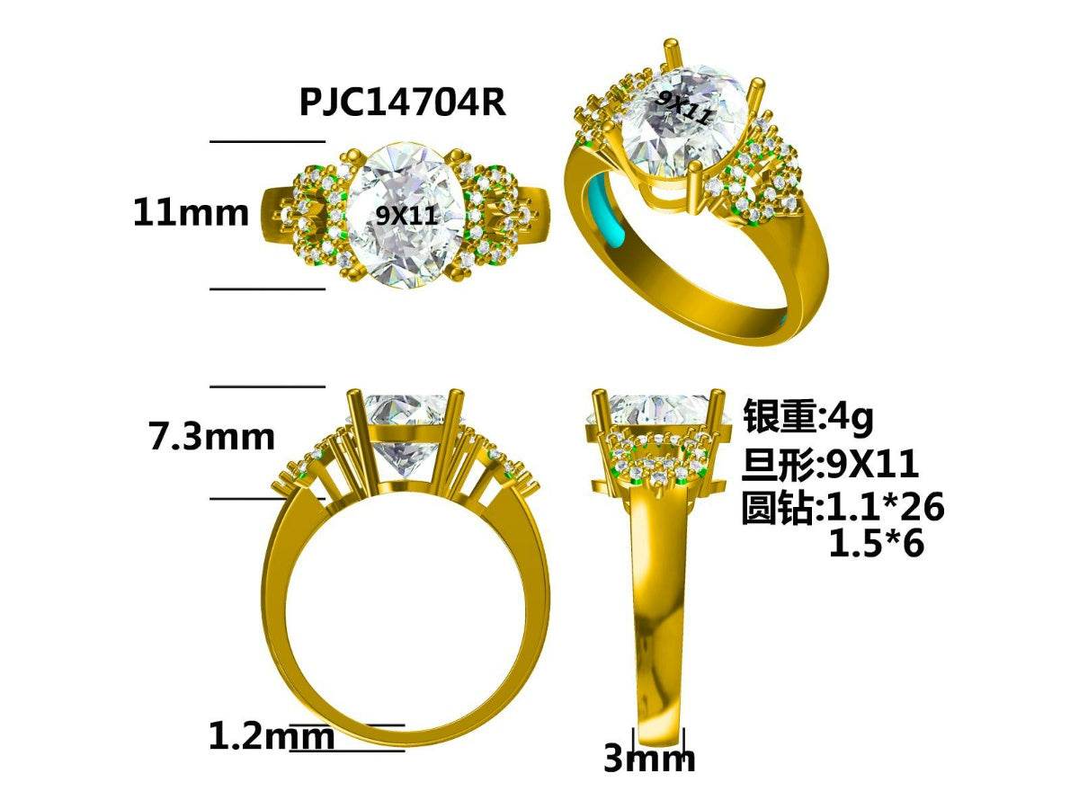 Sterling Silver Semi Mount Ring Setting Round RD Center主石mm - Syzjewelry