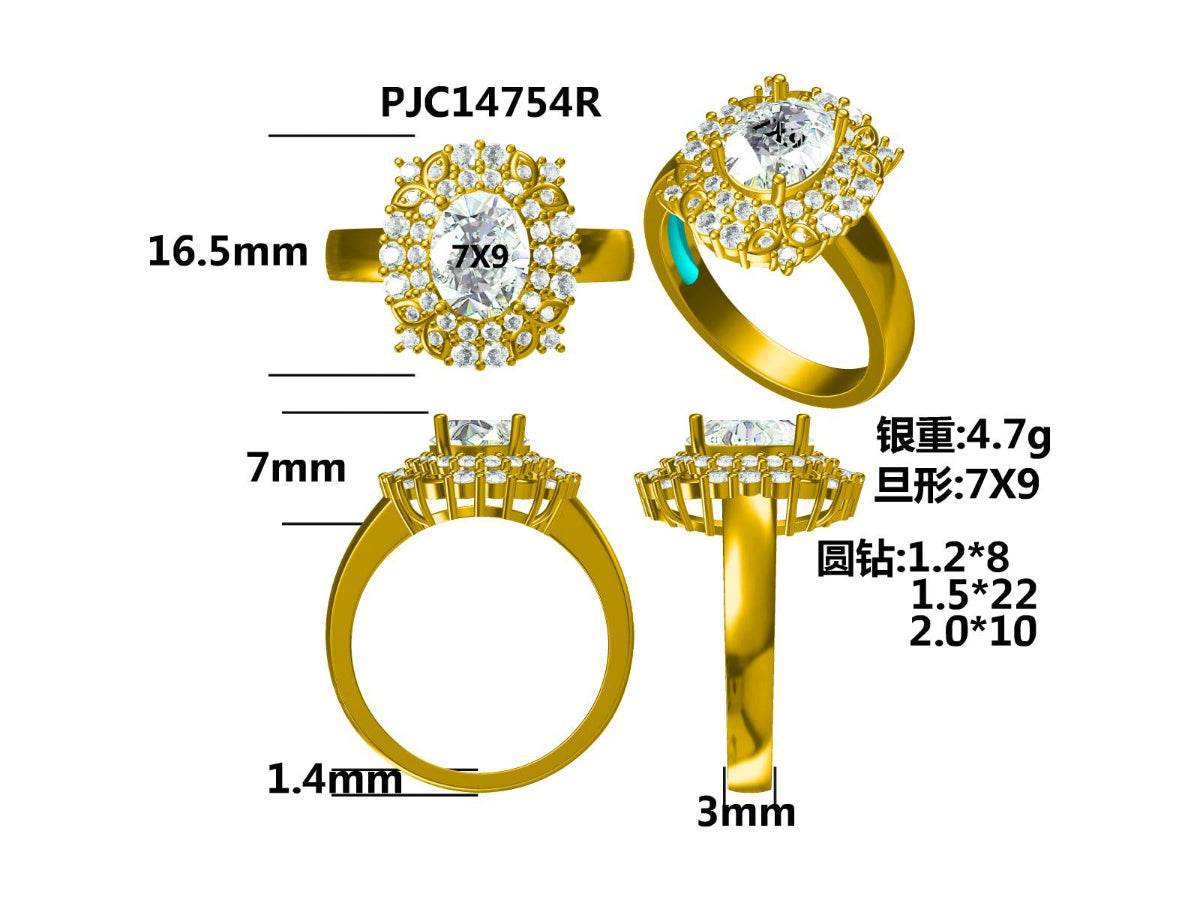 Sterling Silver Semi Mount Ring Setting Round RD Center主石mm - Syzjewelry