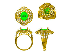 Sterling Silver Semi Mount Ring Setting Round RD Center主石mm - Syzjewelry