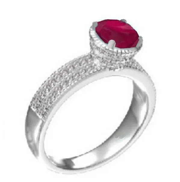 Sterling Silver Semi Mount Ring Setting Round RD 7x7mm - Syzjewelry